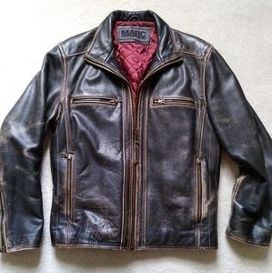 Leather Jacket. Marc of NY Cafe Racer